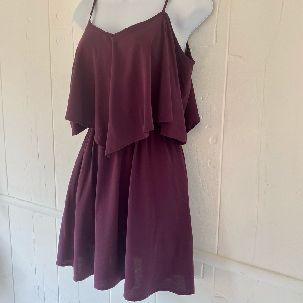 Purple Ruffle Top Tank Dress - Picture 2 of 10
